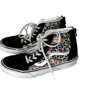 Vans Girls Sneaker Hi-Top Zip Back Floral Garden US 5.5 Juniors style 507698